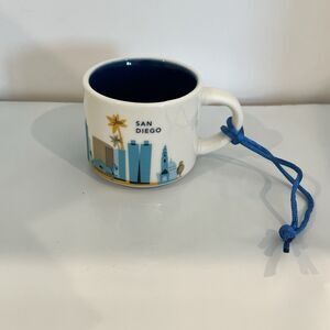 Starbucks San Diego You Are Here Series 2oz Mini Mug Ornament Cup Espresso NEW